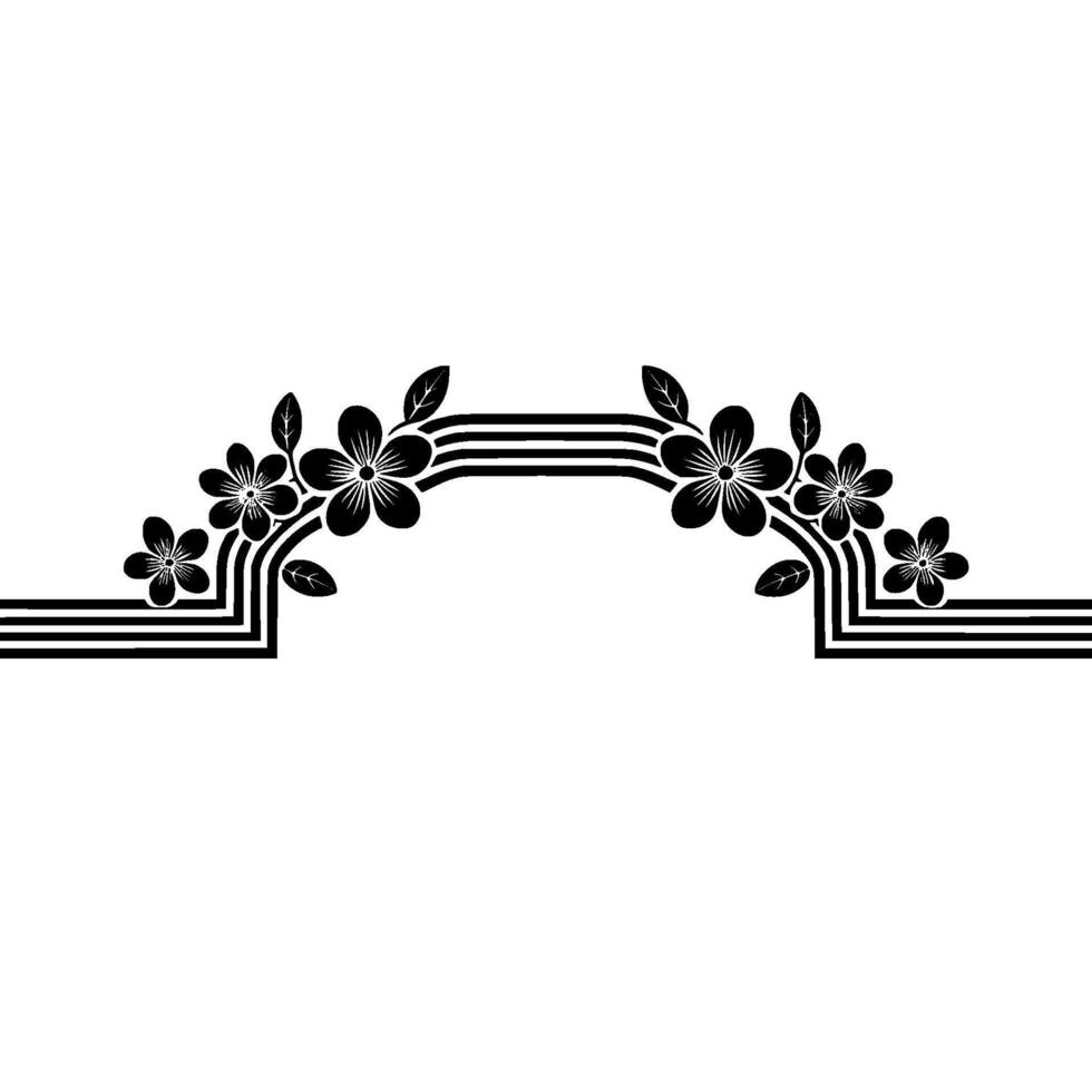 Floral Archway, Minimalist , Elegant Border vector