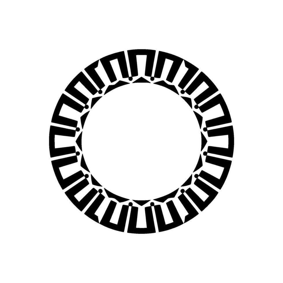 Geometric Circle Motif, Minimalist , Circular Pattern vector