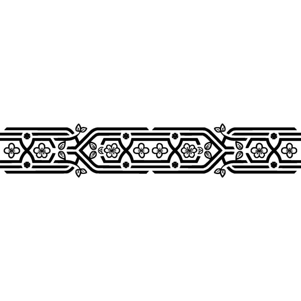 Elegant Floral Border, Vintage , Decorative Element, alternate version 303 vector