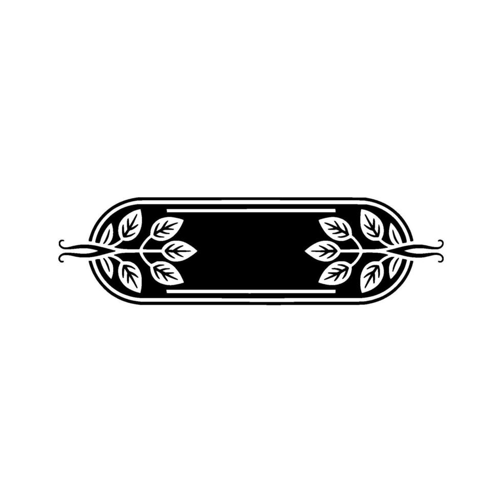Elegant Botanical Frame, Vintage Element, Emblem vector