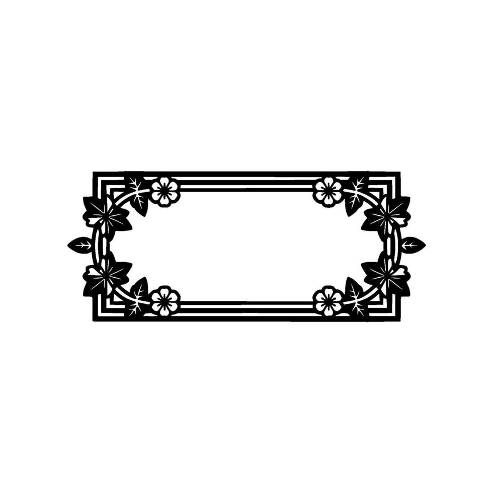 Elegant Floral Frame, Art Deco Style, Vintage - Artdeco vector