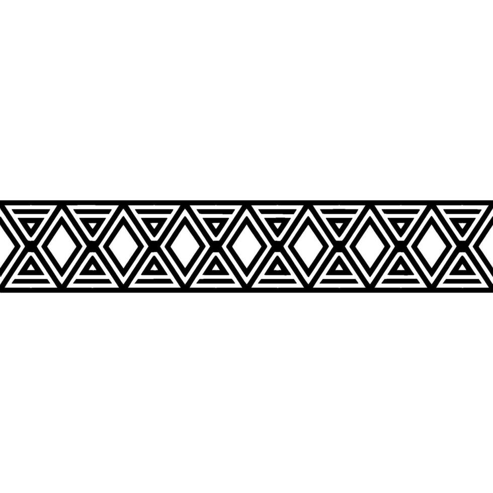 Geometric Deco Border, Minimalist Pattern - Retro vector