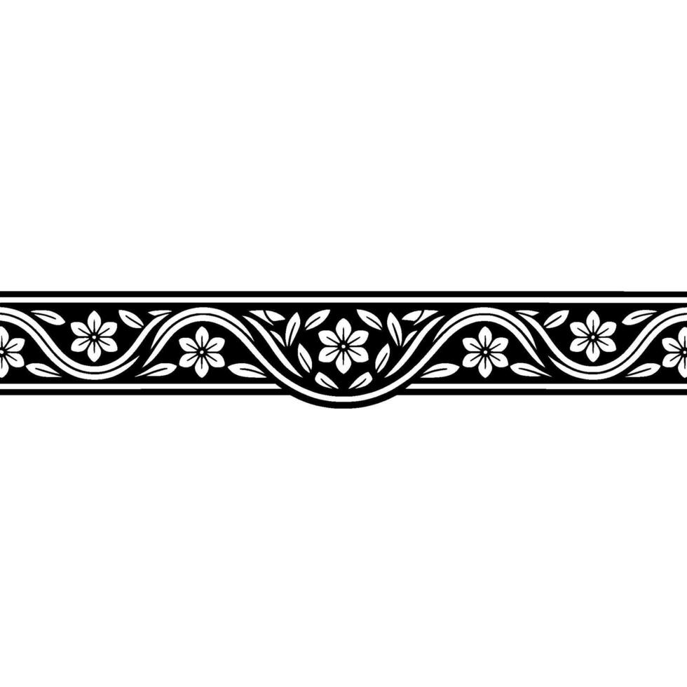 Elegant Floral Border, Vintage , Decorative Element, alternate version 306 vector