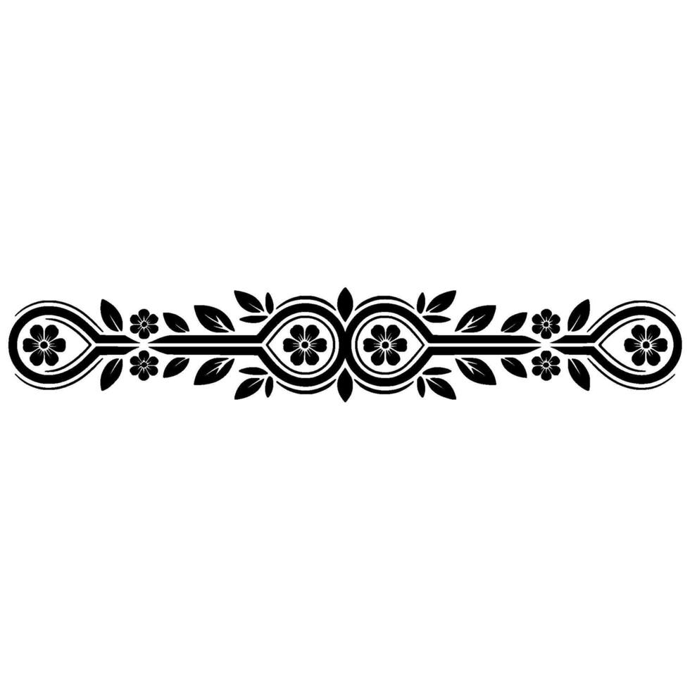 Elegant Floral Border, Vintage Element, alternate version 51 vector