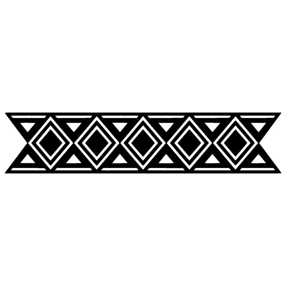 Geometric Deco Border, Minimalist Pattern, Black White, Texture vector