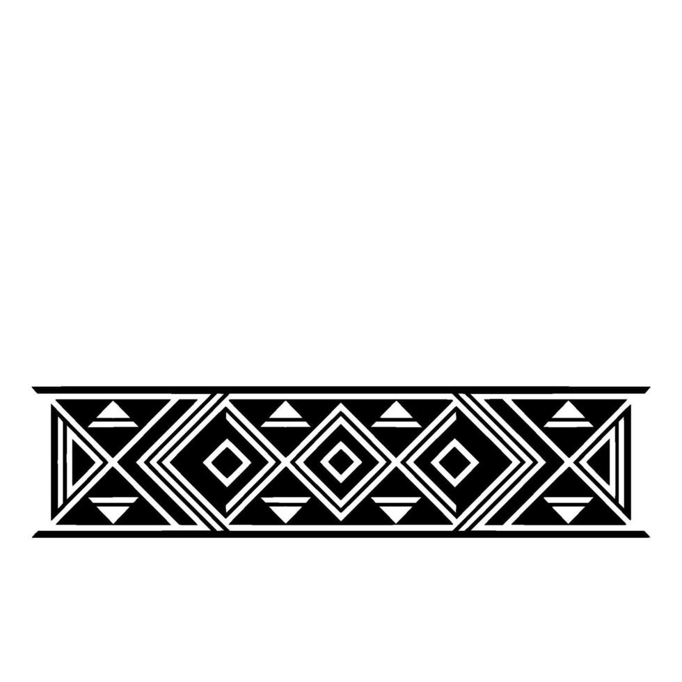 Geometric Tribal Border, Art Deco Style, Linear vector