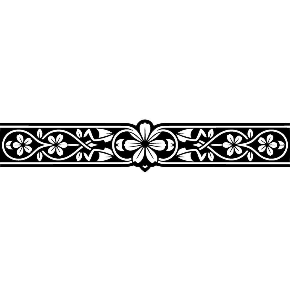 Elegant Floral Border, Vintage , Decorative Element, alternate version 310 vector