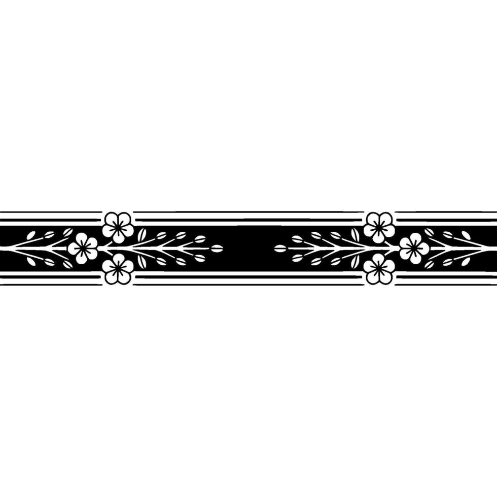 Elegant Floral Border, Vintage , Decorative Element, alternate version 312 vector