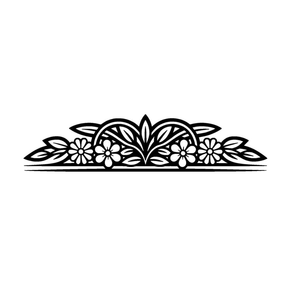 Elegant Floral Border, Vintage , Decorative Element, alternate version 311 vector