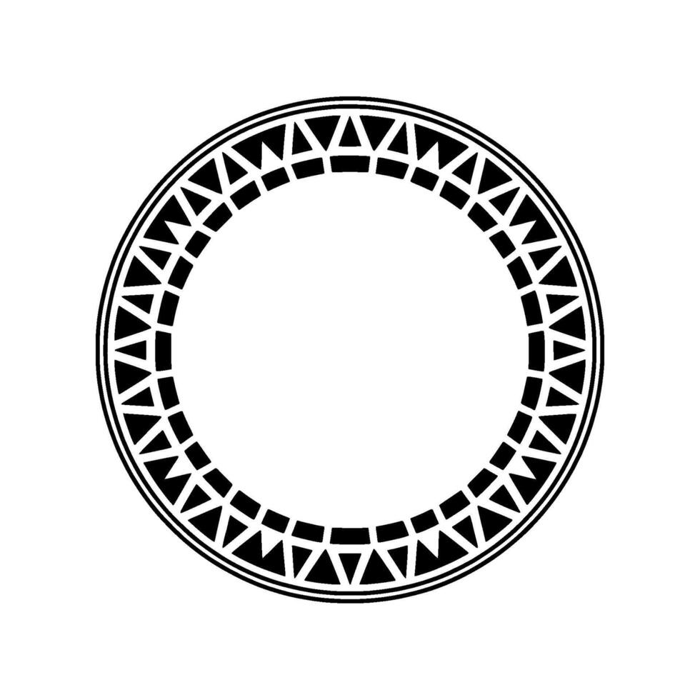 Geometric Tribal Circle Frame, Minimalist, Triangle vector