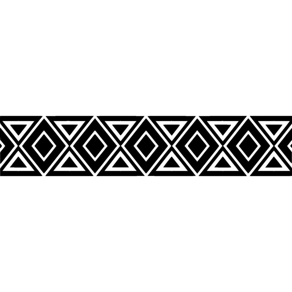 Geometric Deco Border, Minimalist Pattern - Textile vector