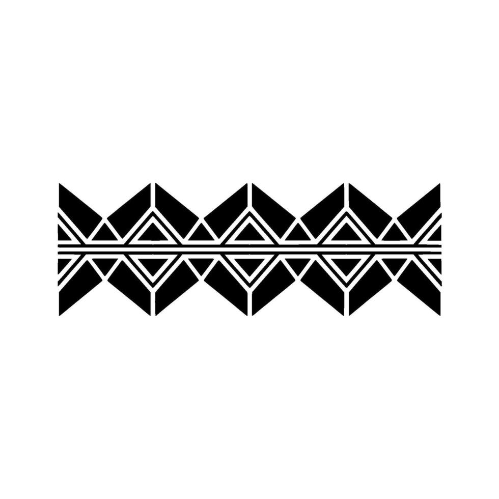 Geometric Deco Border, Minimalist Black White - Abstract vector