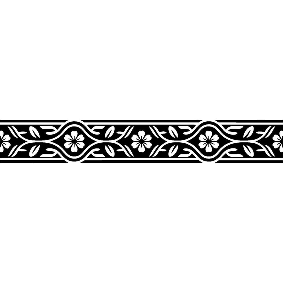 Elegant Floral Border, Vintage Style, Decorative Element, alternate version 31 vector
