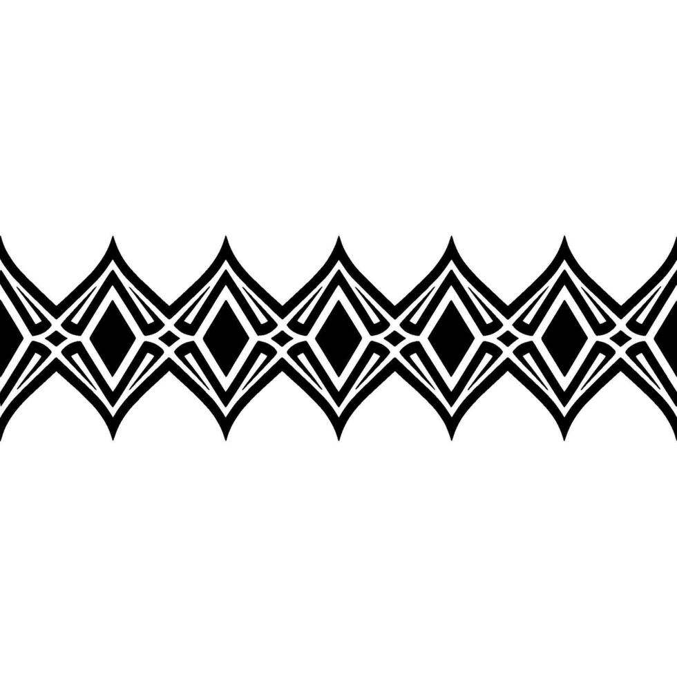 Geometric Tribal Border, Minimalist, alternate version 21 vector