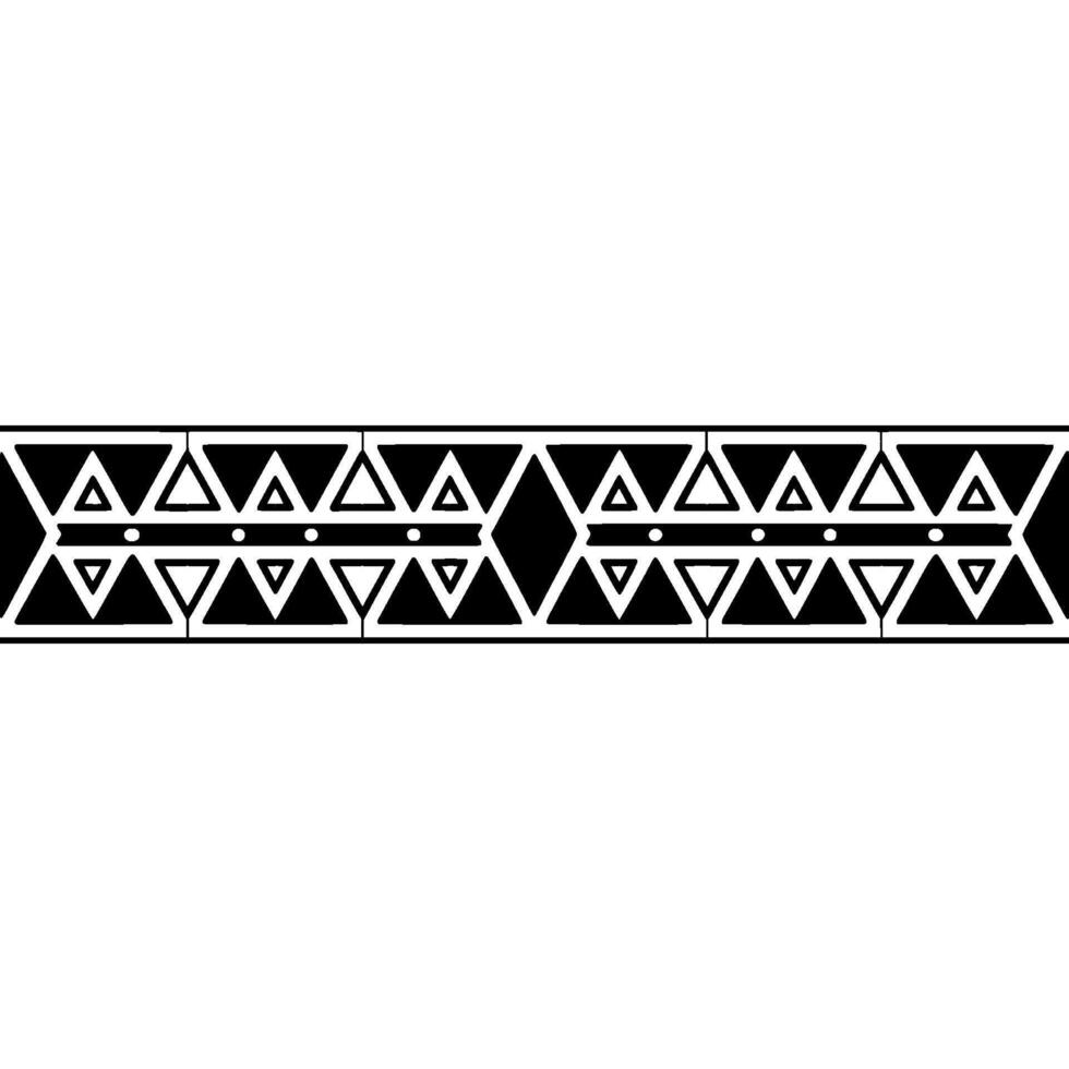 Geometric Tribal Border, Minimalist, alternate version 22 vector