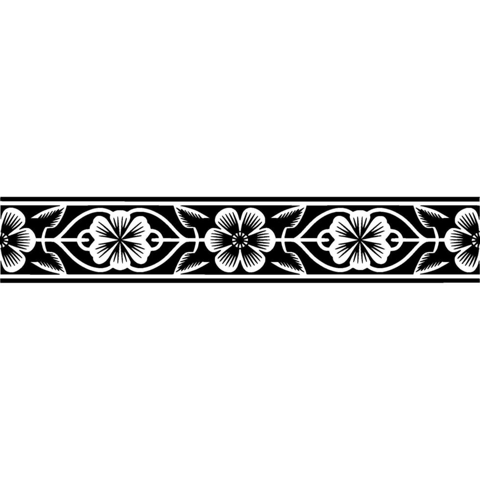 Intricate Floral Border, Vintage Style, Decorative Element - Frame vector