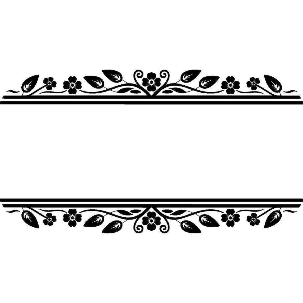 Elegant Floral Border, Vintage Element, alternate version 54 vector