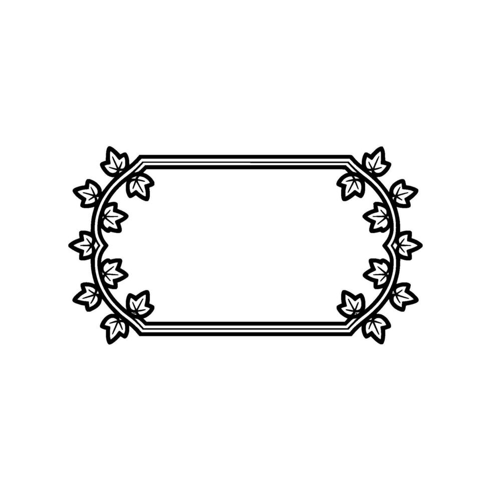 Elegant Botanical Frame, Vintage Style, Ivy vector