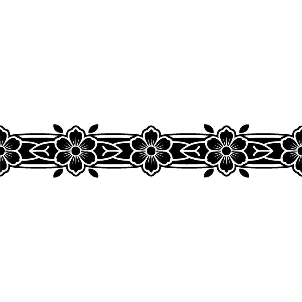 Elegant Floral Border, Vintage , Decorative Element, alternate version 322 vector