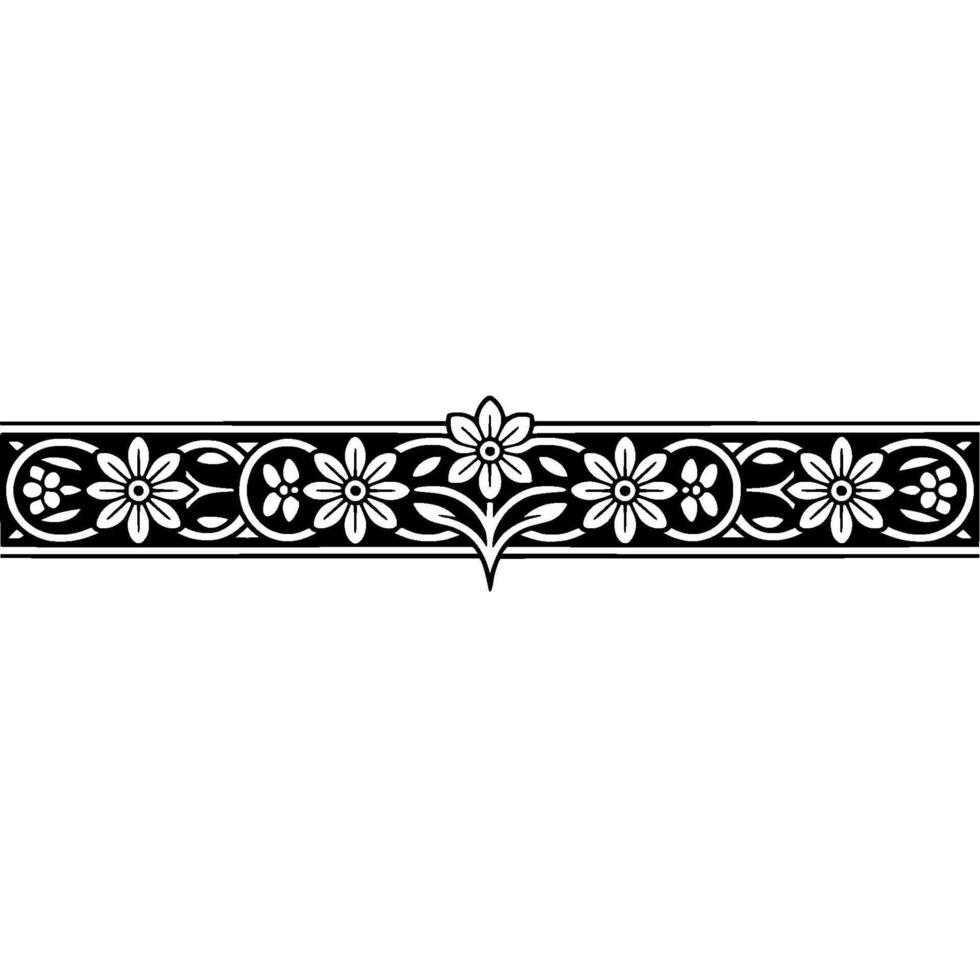 Intricate Floral Border, Vintage , Decorative Element - Elegant vector