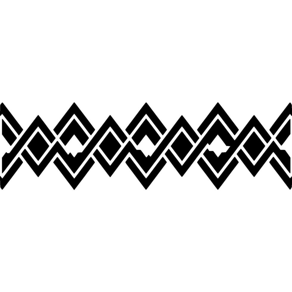 Geometric Border, Repeating Diamond Pattern, Minimalist, Linear vector