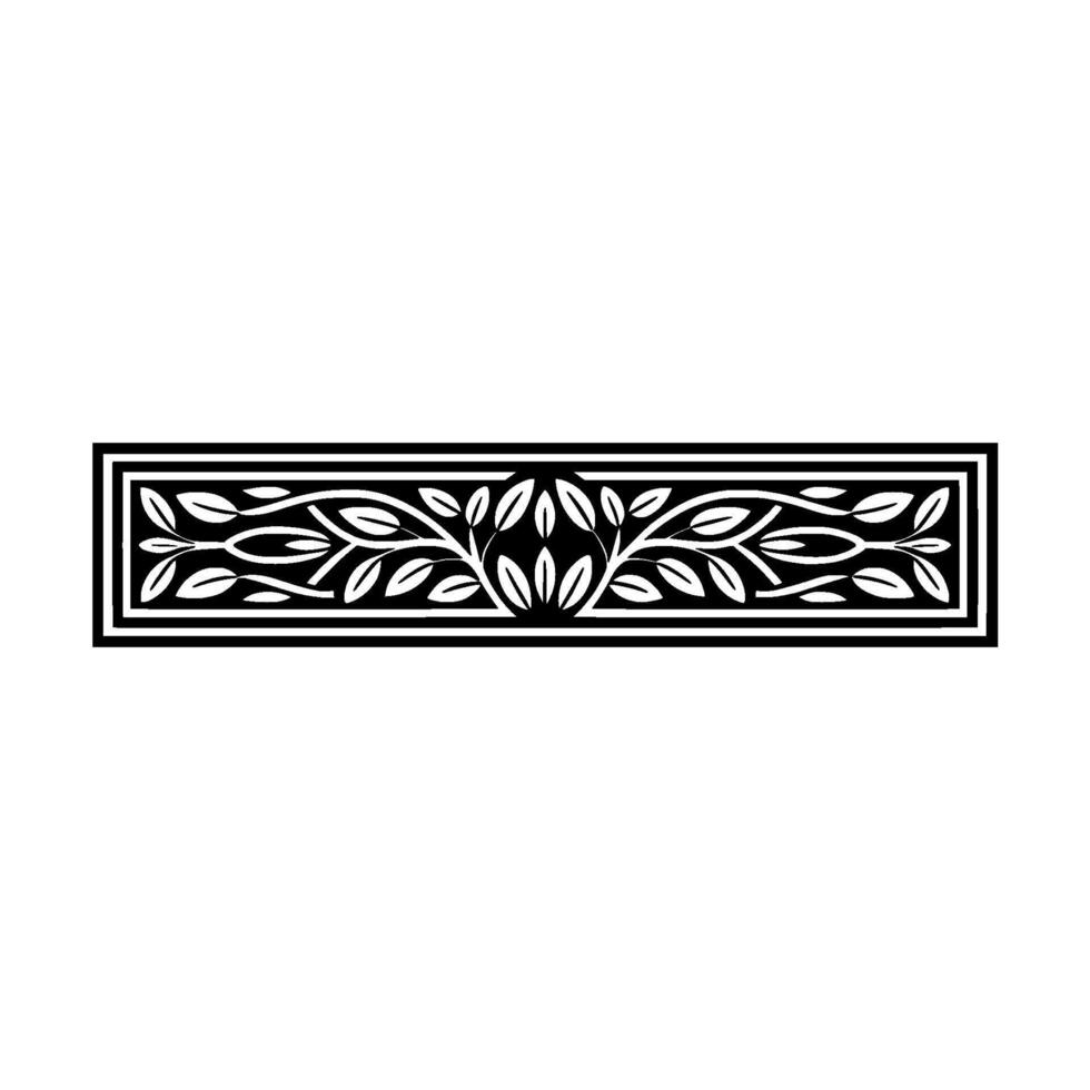Elegant Botanical Border, Vintage Style, alternate version 18 vector