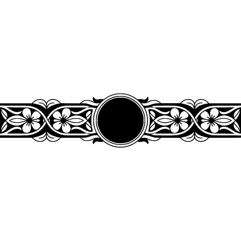 Ornate Black Border, Decorative Element, Vintage vector