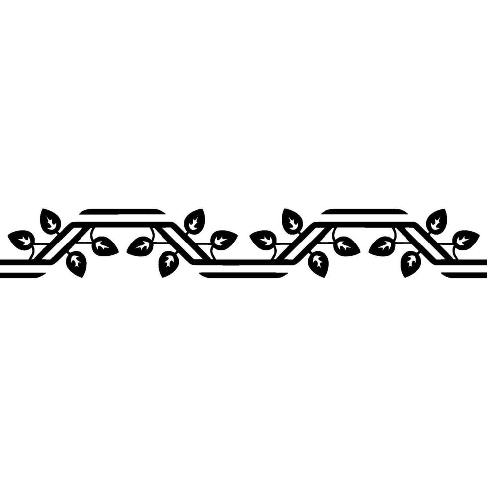 Stylized Vine Border, Elegant Botanical vector