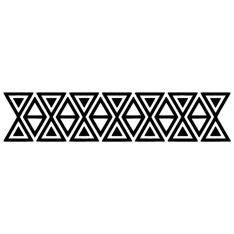 Geometric Tribal Border, Minimalist, Repeatable vector