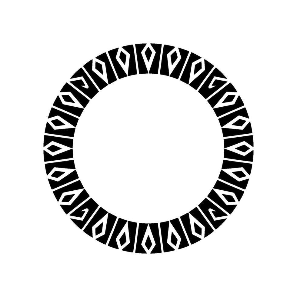 Geometric Circle Frame, Tribal Pattern, Minimalist, Abstract vector