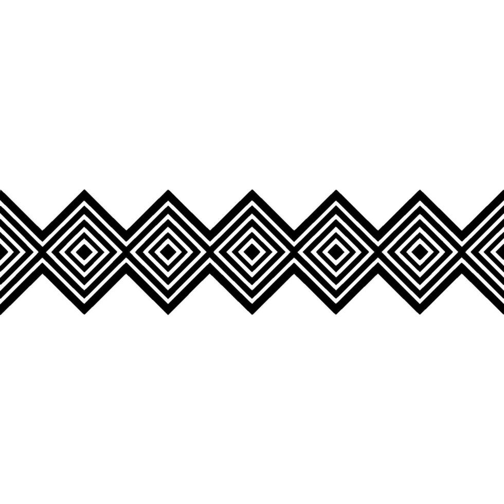 Geometric Zigzag Border, Minimalist , Modern Pattern vector