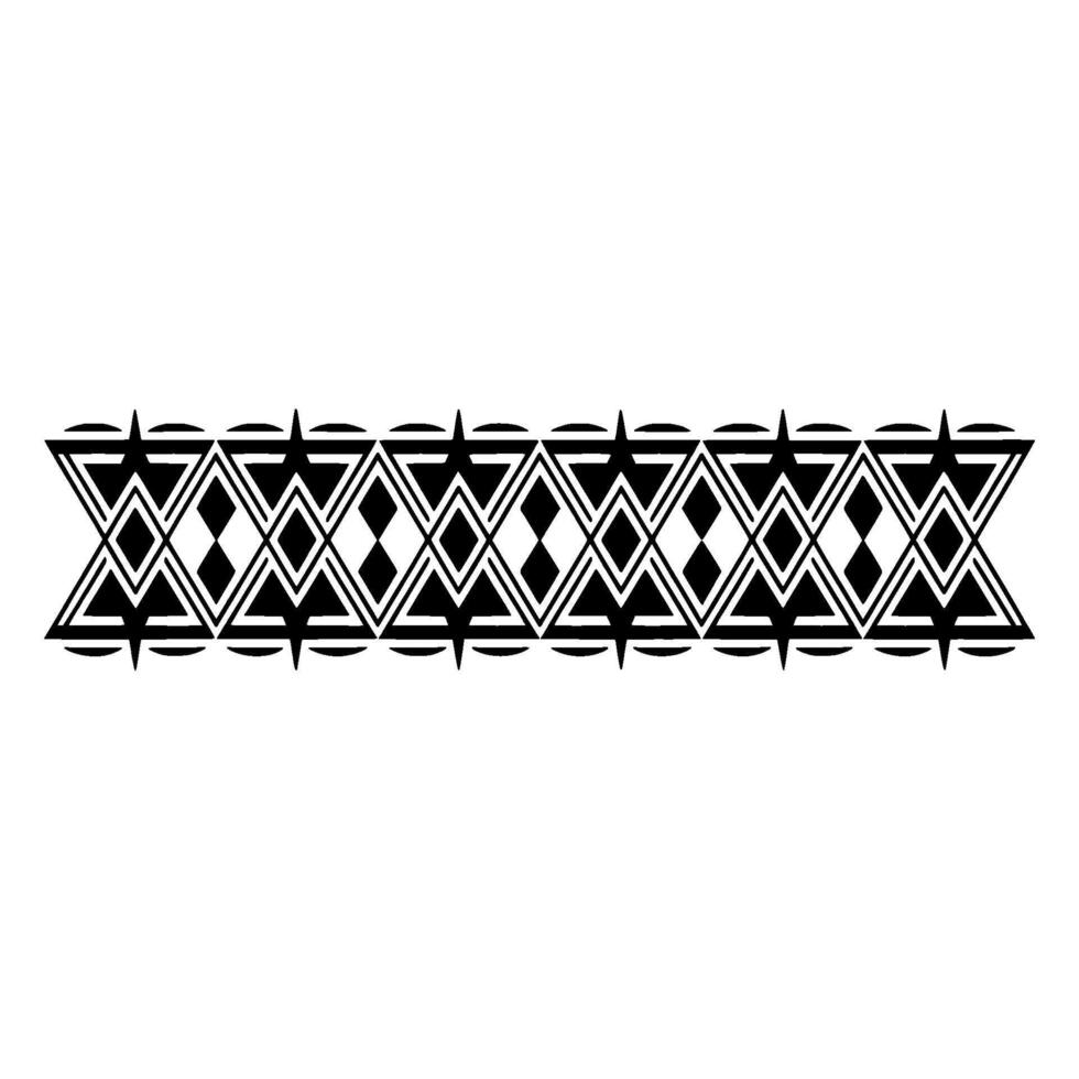 Geometric Tribal Border, Minimalist, alternate version 23 vector