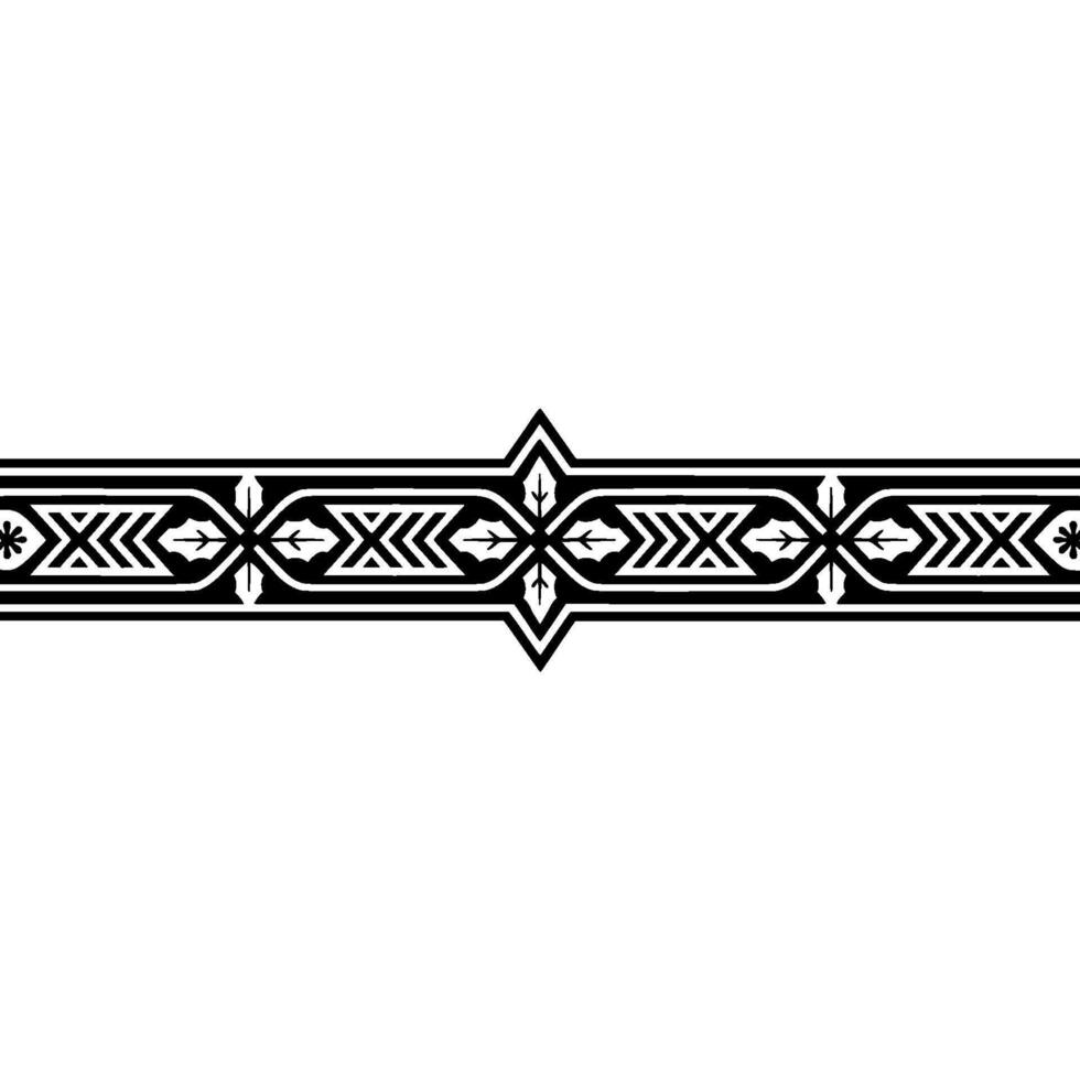 Art Deco Border Geometric Arrowhead Diamond Motif vector