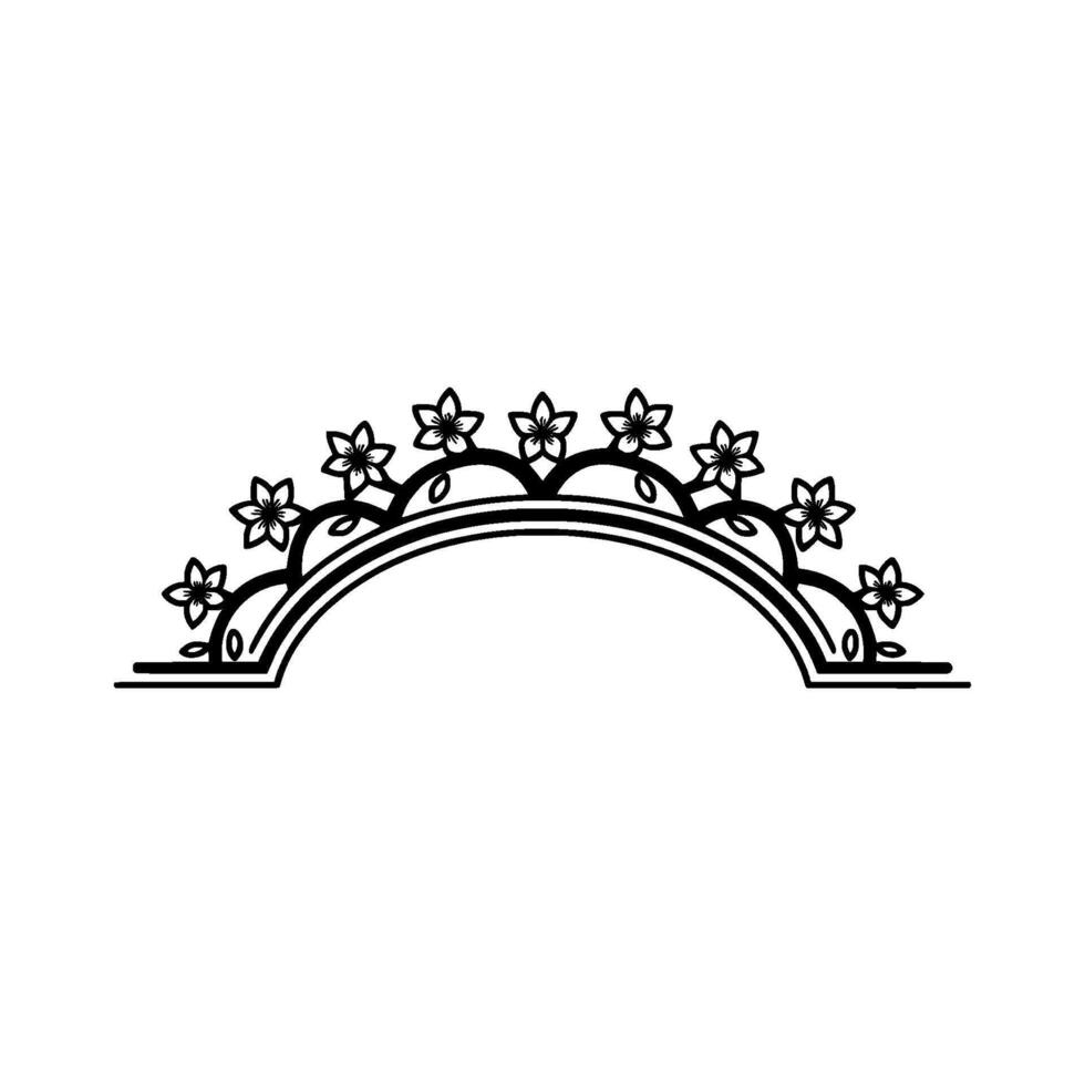 Elegant Floral Arch, Minimalist vector