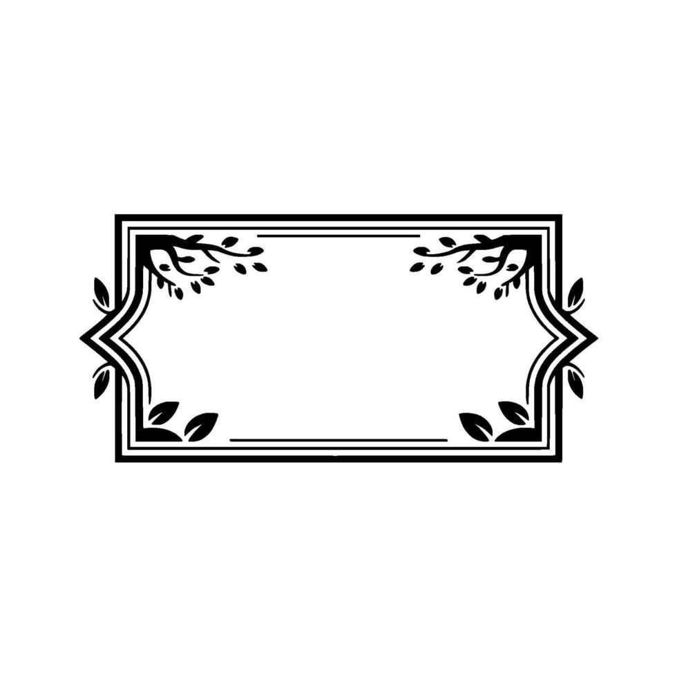 Elegant Botanical Frame, Vintage Element - Art vector