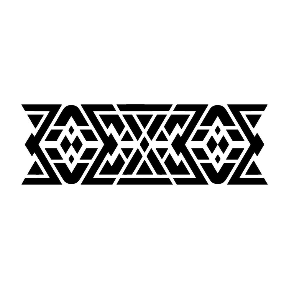 Geometric Tribal Border, Modern Abstract, Symmetry vector