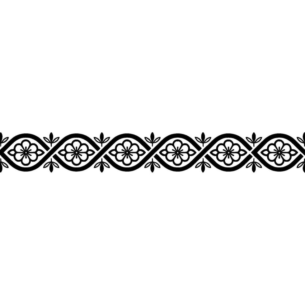 Elegant Floral Border, Vintage , Decorative Element, alternate version 339 vector