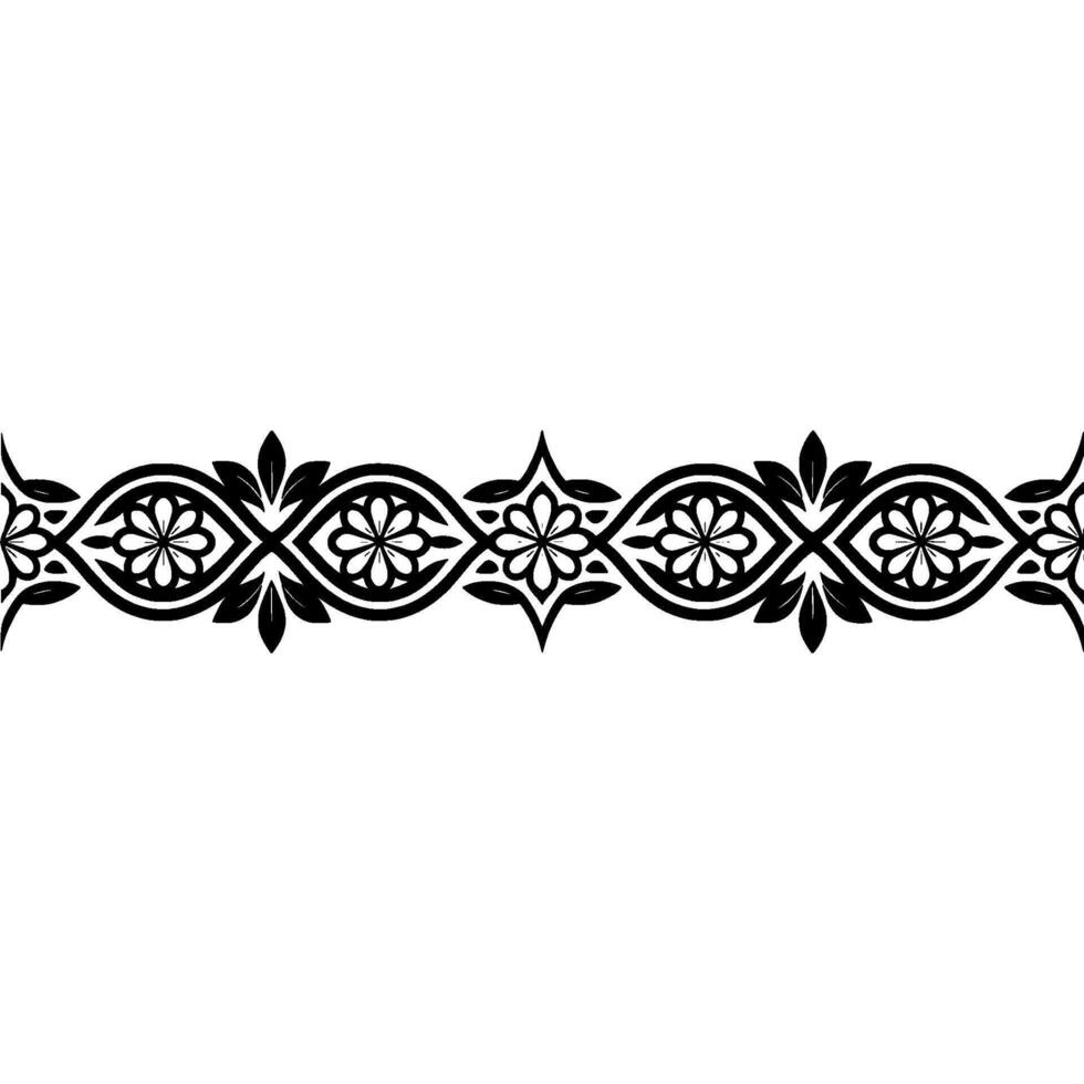 Intricate Black Border, Decorative Pattern, Elegant, Ornament vector