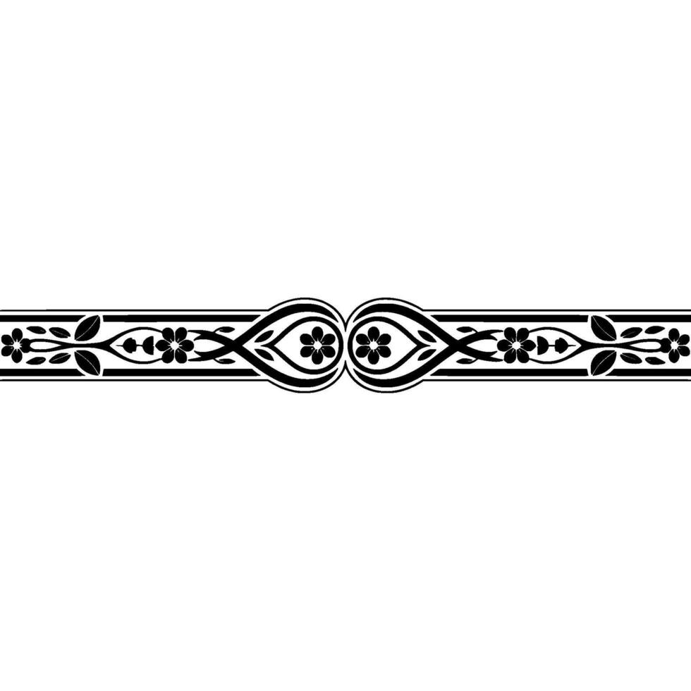 Elegant Floral Border, Vintage Element, alternate version 59 vector
