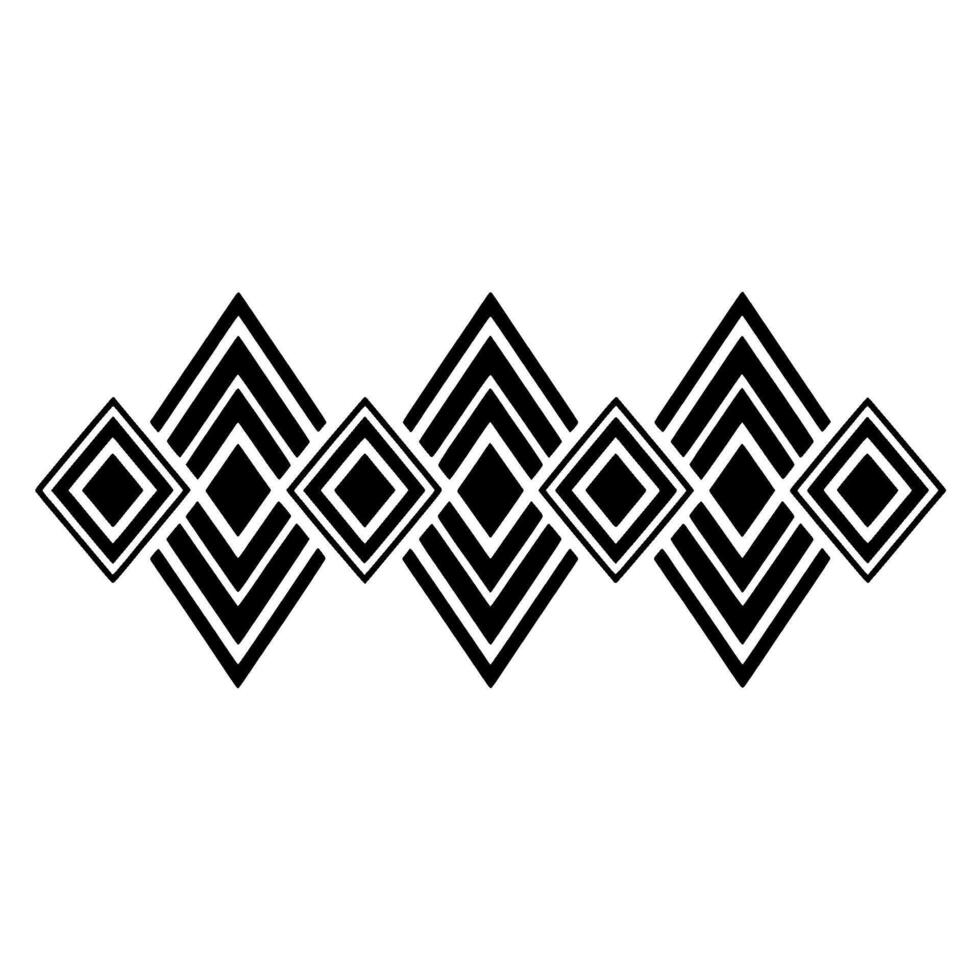 Geometric Deco Border, Minimalist Pattern, Stylized Diamonds vector