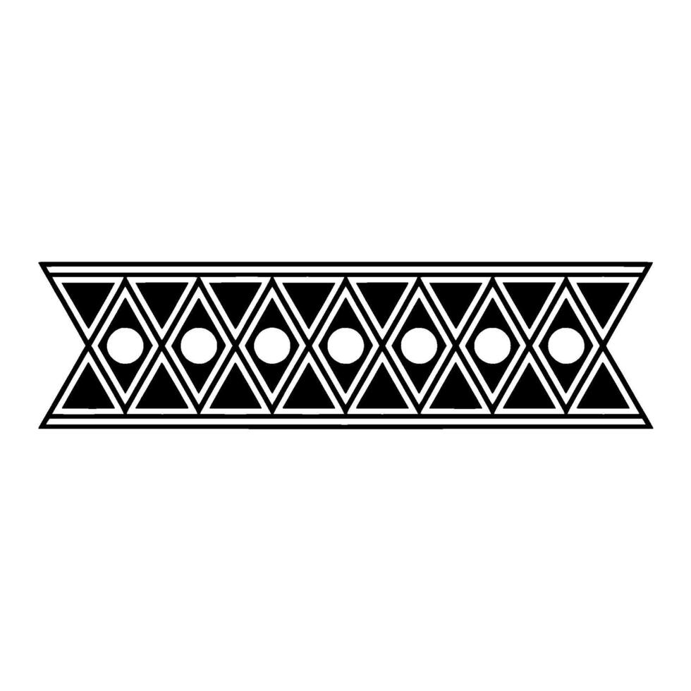 Geometric Tribal Border, Minimalist, alternate version 24 vector