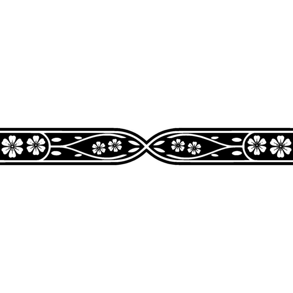Elegant Floral Border, Vintage , Decorative Element, alternate version 345 vector