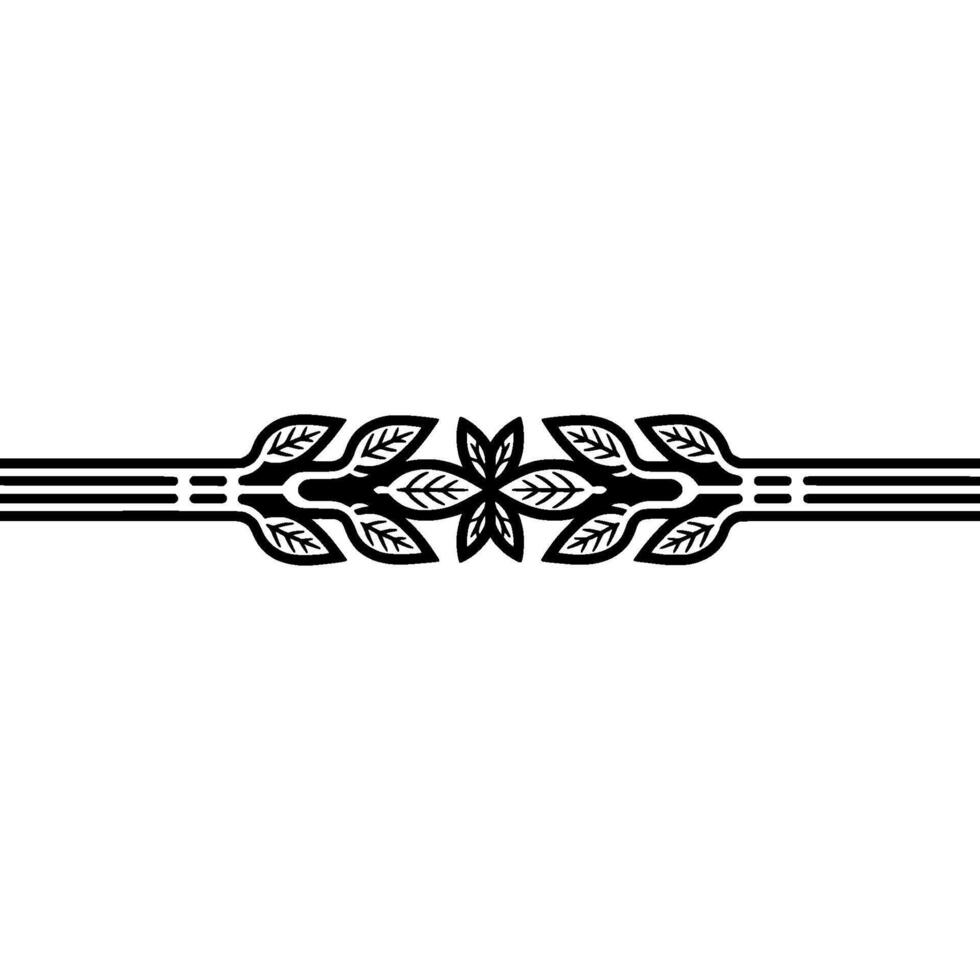 Botanical Line Art Border, Elegant Element vector