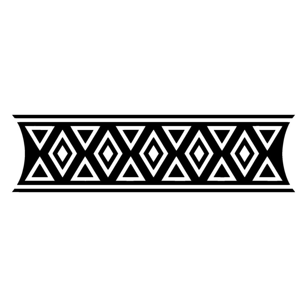 Geometric Tribal Border, Minimalist, alternate version 25 vector