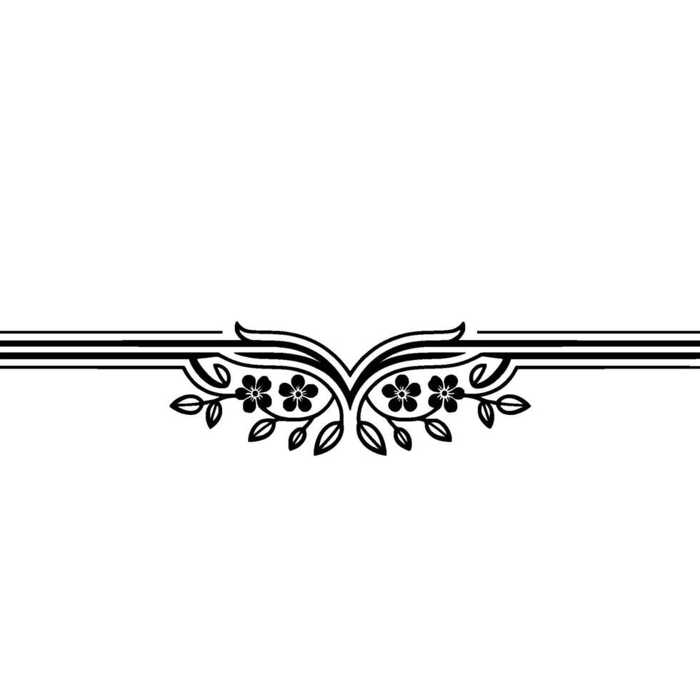 Elegant Floral Border, Vintage , Decorative Element, alternate version 354 vector