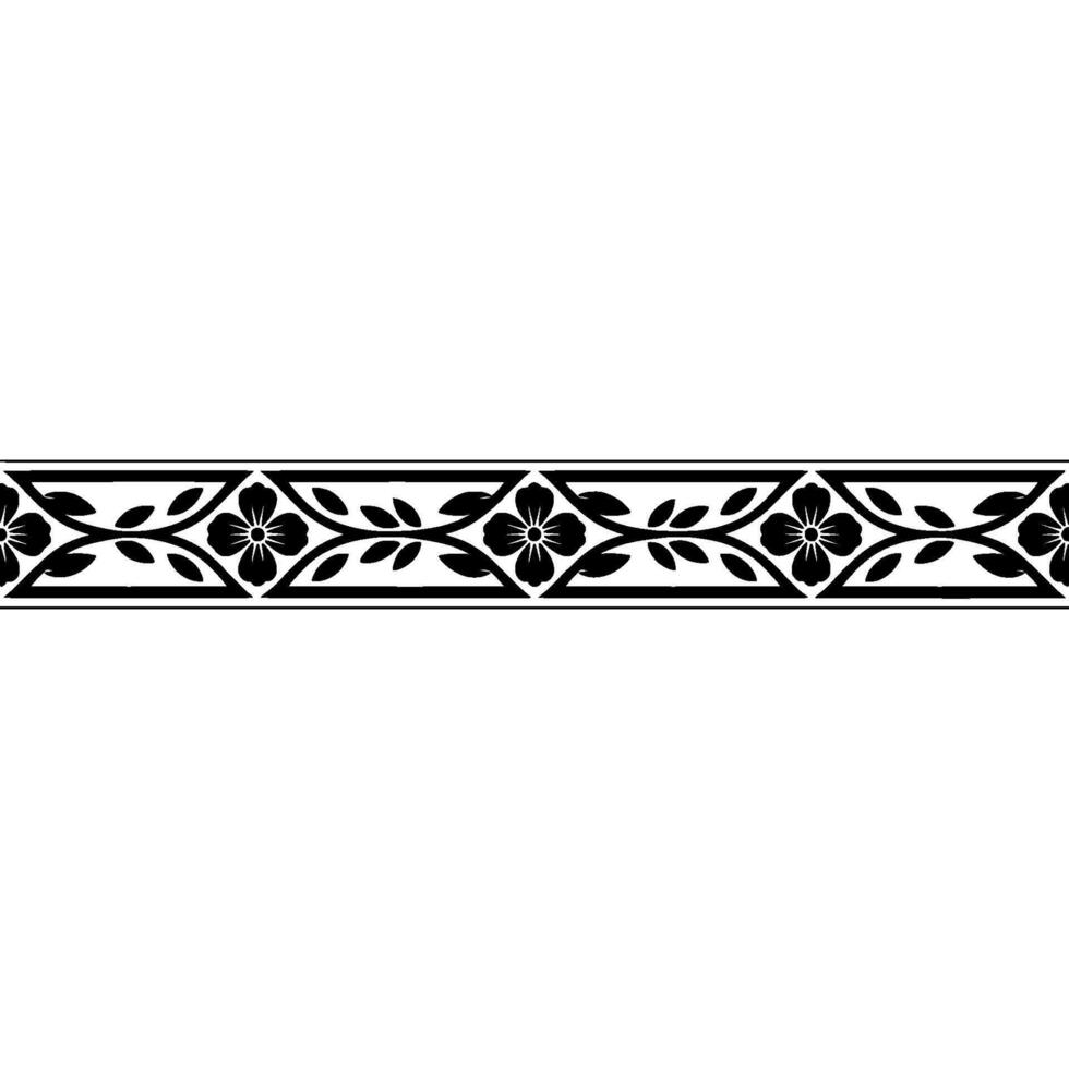 Elegant Floral Border, Vintage , Decorative Element, alternate version 363 vector