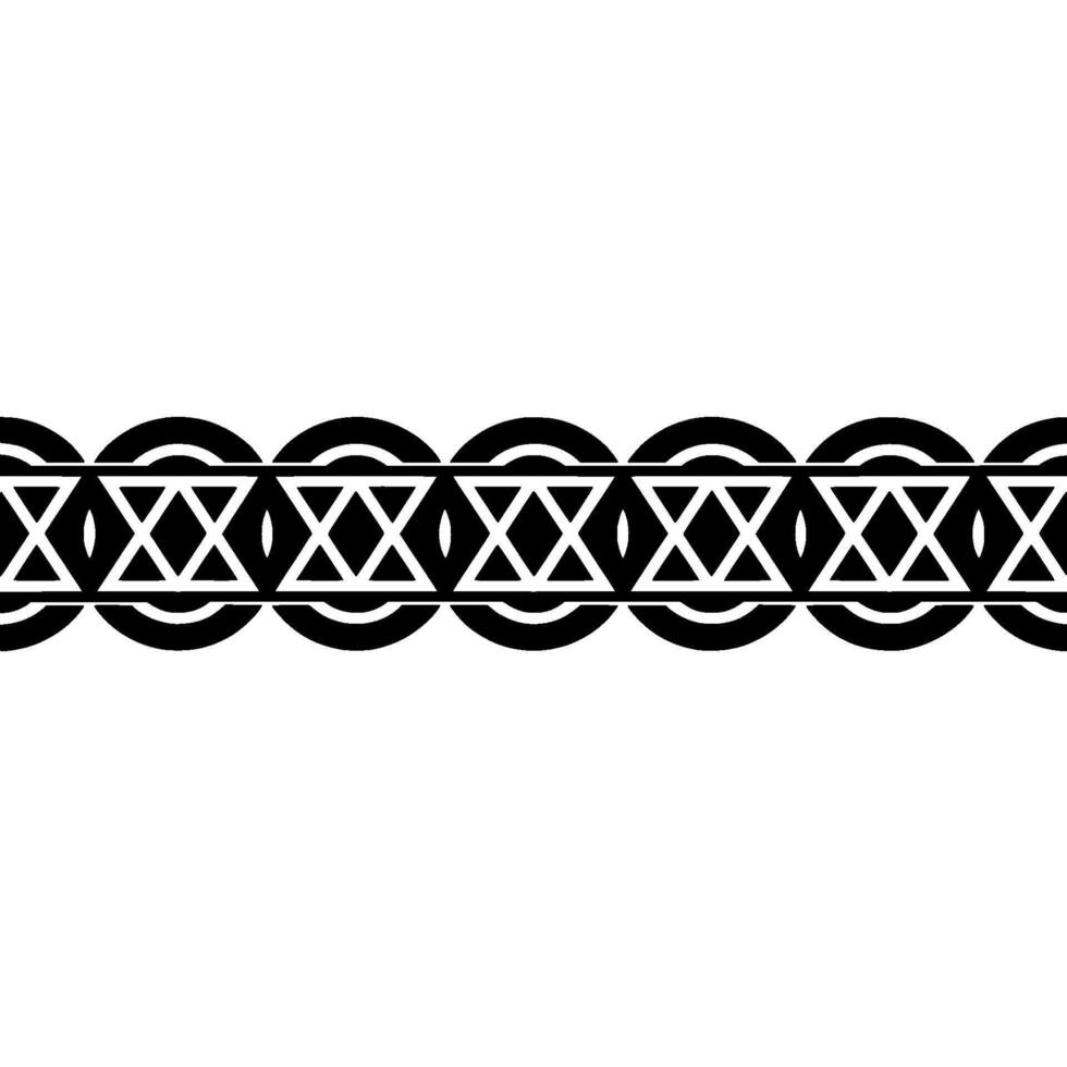 Geometric Border, Stylized Circular Motif, Minimalist vector