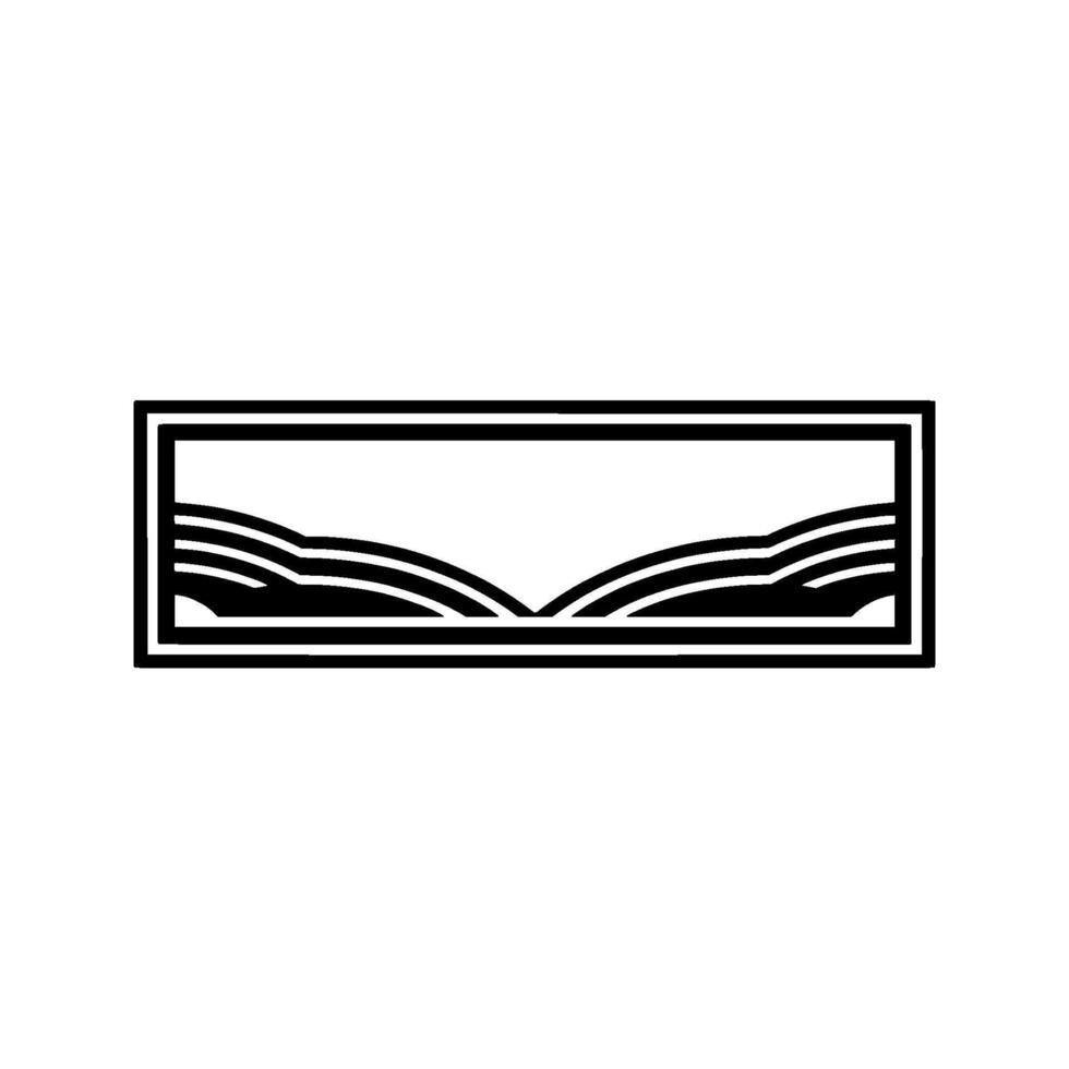 Minimalist Horizon, Serene Landscape Emblem vector