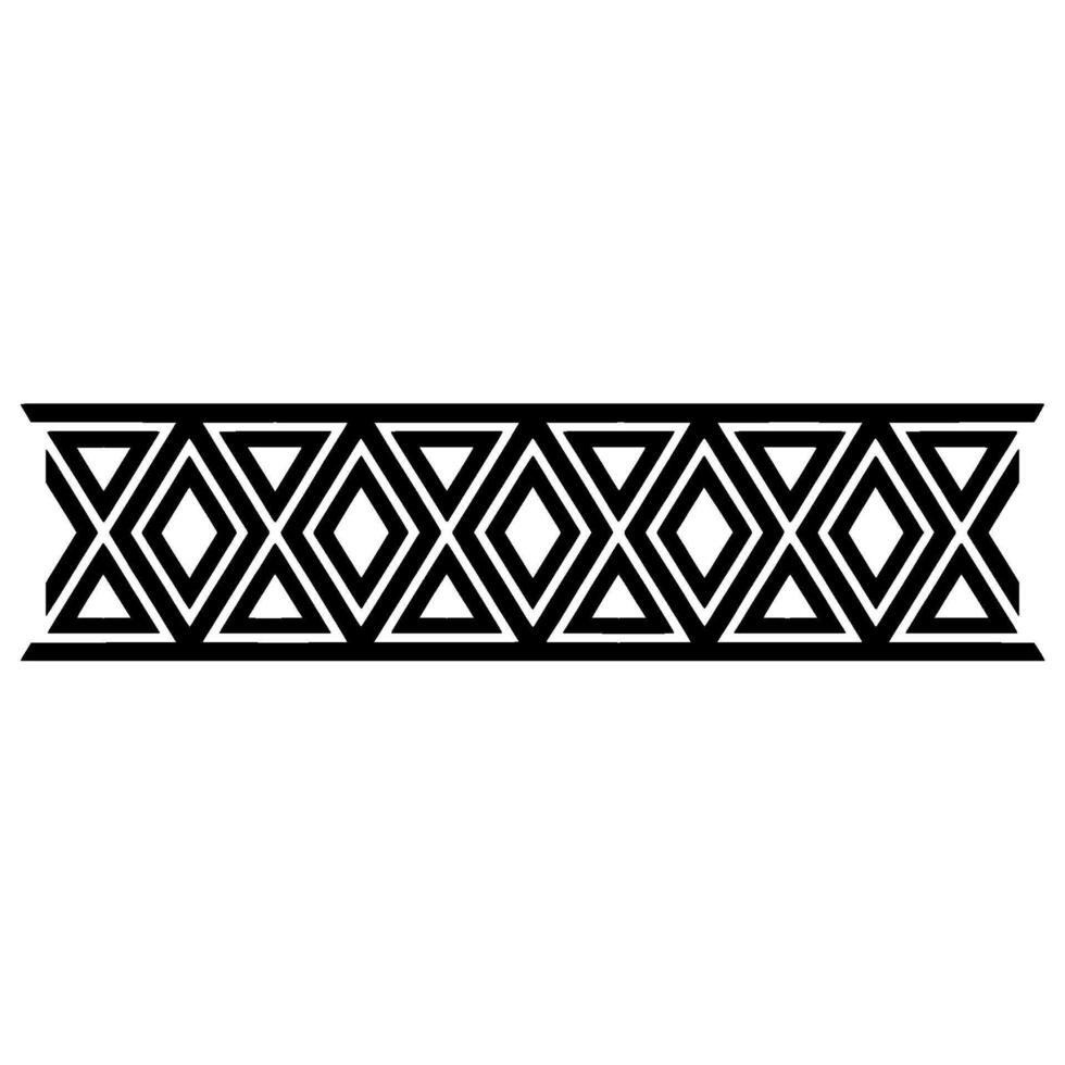 Geometric Deco Border, Minimalist Pattern, Template vector