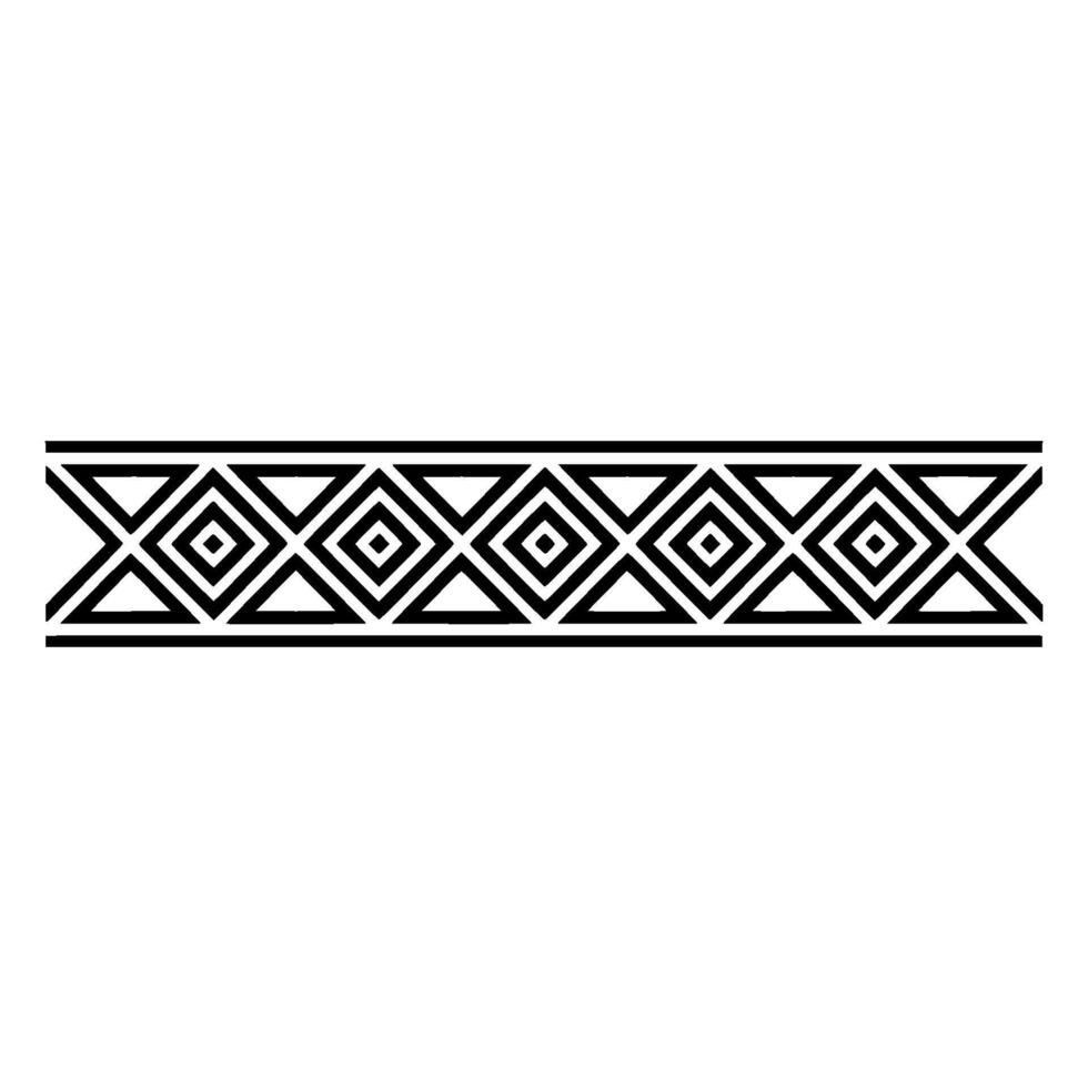 Geometric Border, Minimalist , Black and White Pattern vector